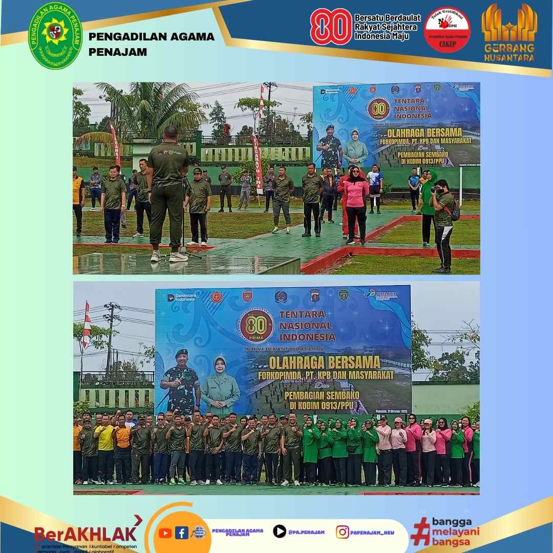 1.Senam HUT TNI ke 80 tahun