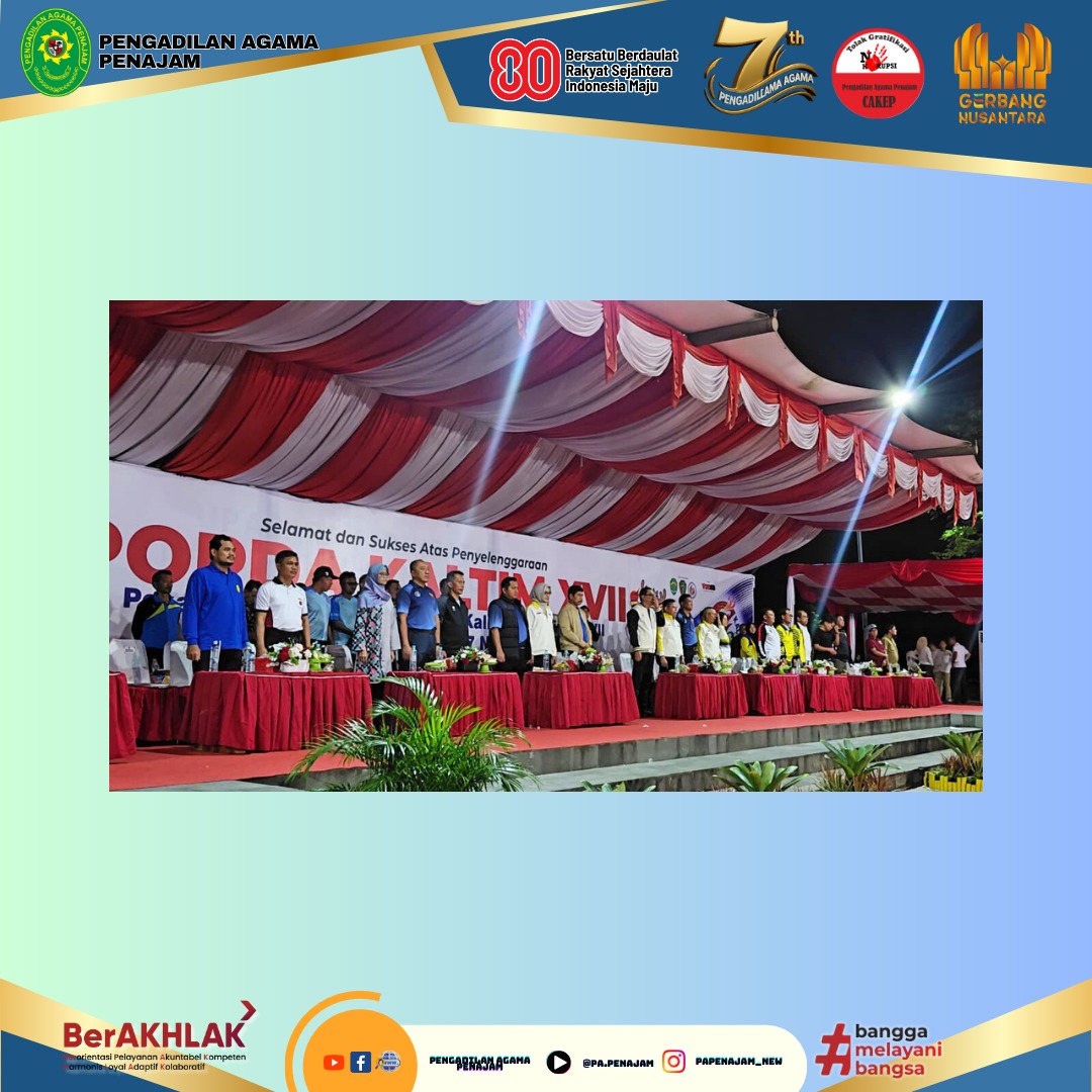 2.Penutupan Pekan Olahraga Pelajar Daerah POPDA XVII